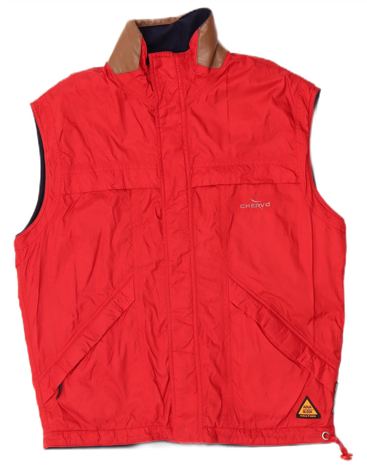 Chervo Gilet réversible pour homme UK 38 Rouge moyen Polyamide