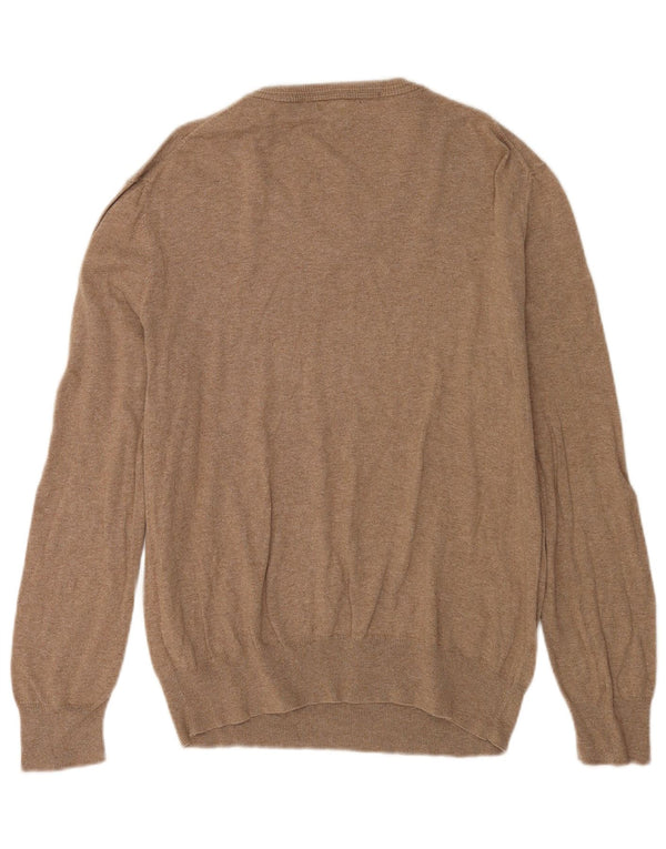 Gap Pull Col V Homme Beige Moyen Coton