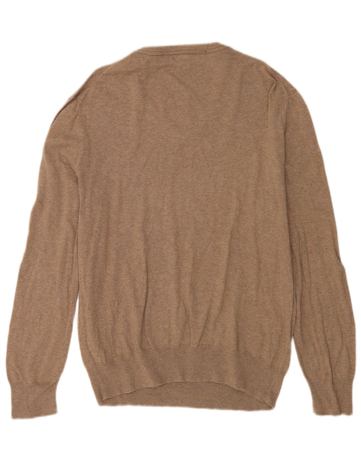 Gap Pull Col V Homme Beige Moyen Coton