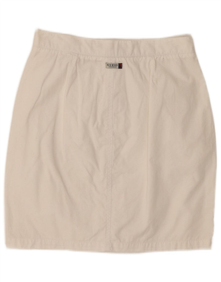 Guess Mini Jupe Femme Petit W26 Coton Blanc