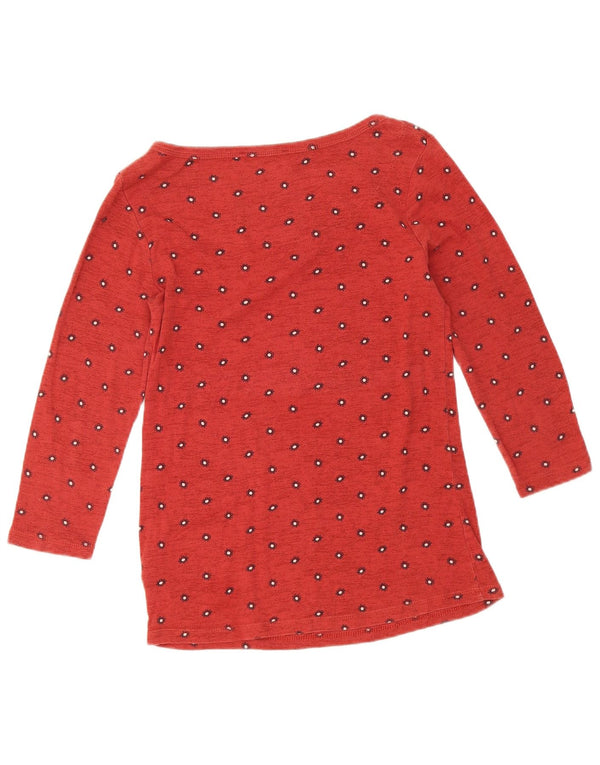 Marks & Spencer Haut à manches 3/4 pour femme en coton floral rouge moyen UK 12
