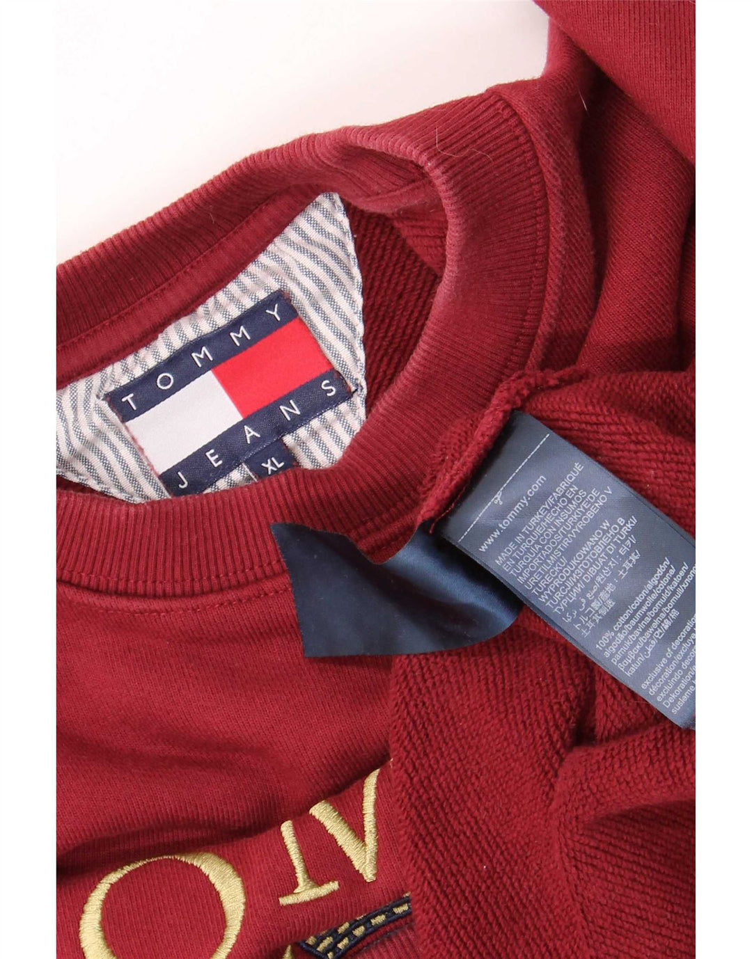 Tommy Hilfiger Sweat-shirt graphique pour homme XL en coton marron