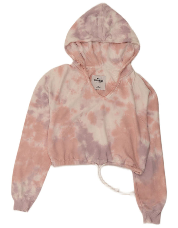 Hollister Pull à capuche surdimensionné pour femme UK 6 XS Multicolore Tie Dye
