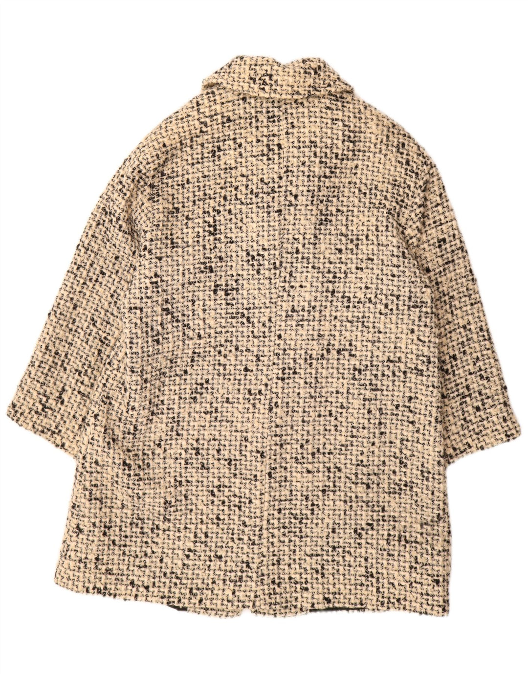 PERTE BY KRIZIA Manteau surdimensionné pour femme Taille 21 Beige moyen moucheté
