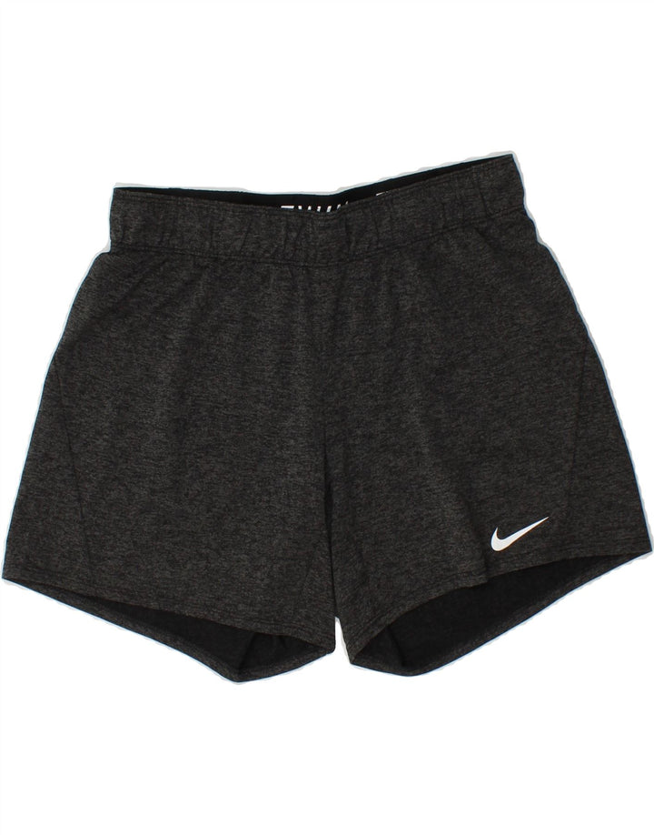 NIKE Womens Dri Fit Sport Shorts UK 10 Small  Grey Flecked Polyester Vintage Nike and Second-Hand Nike from Messina Hembry 
