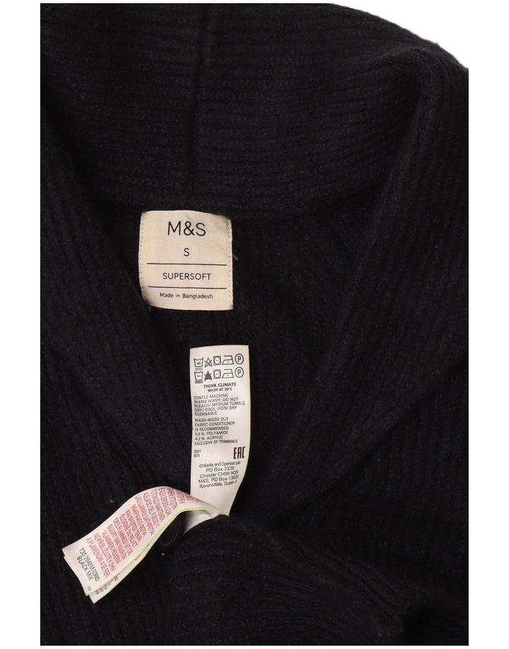 Marks & Spencer Cardigan Sweater Small Bleu Marine Polyamide Homme