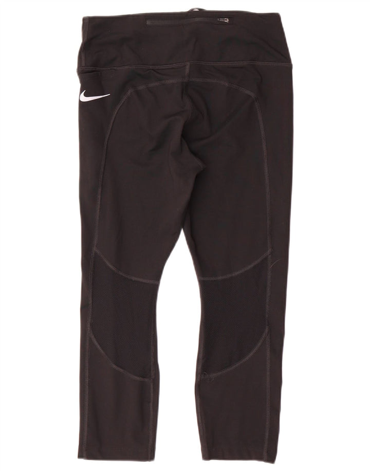 Nike Legging Capri Dri Fit pour femme UK 14 Noir moyen Polyester