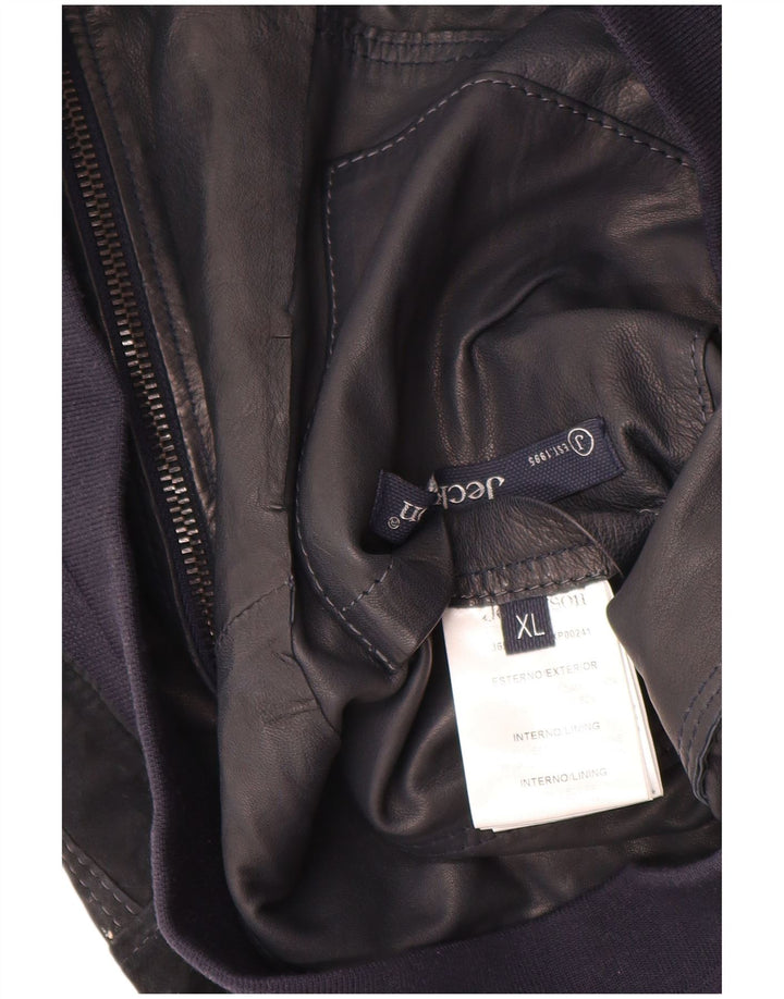 Jeckerson Veste bomber en daim pour femme UK 18 XL Bleu marine