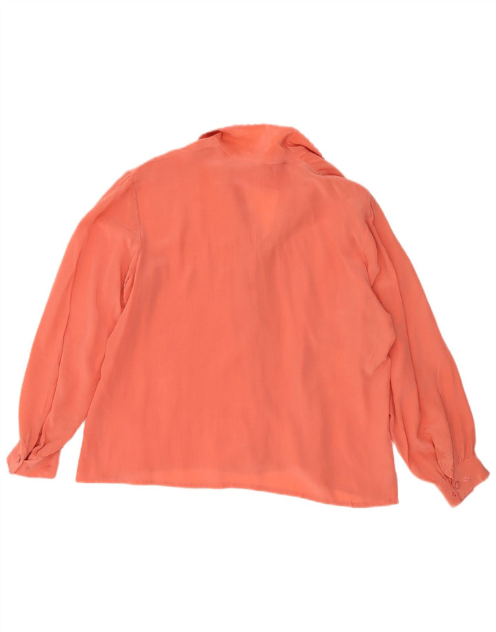 Chemisier chemise femme vintage EU 42 Grande soie rose