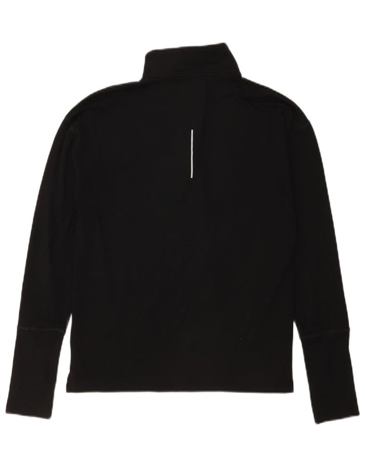 Nike Dri Fit Haut à manches longues avec col zippé pour homme Noir XS