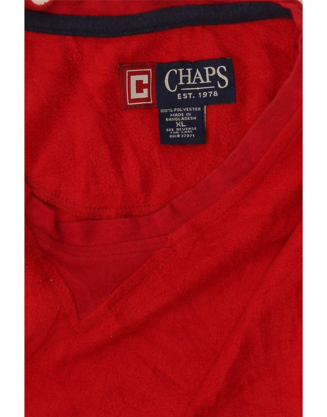 Chaps Haut Polaire Homme Manches Longues XL Rouge Polyester