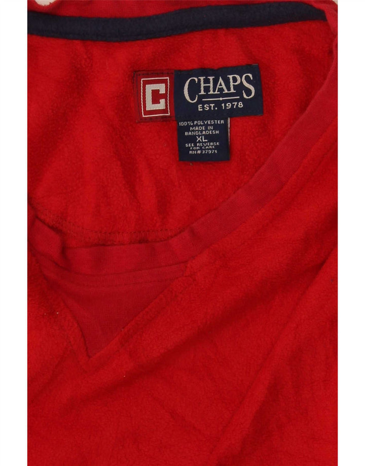 Chaps Haut Polaire Homme Manches Longues XL Rouge Polyester