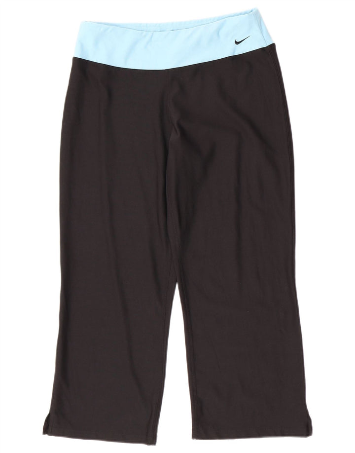 Legging Capri Nike Femme UK 8/10 Noir Moyen Polyester