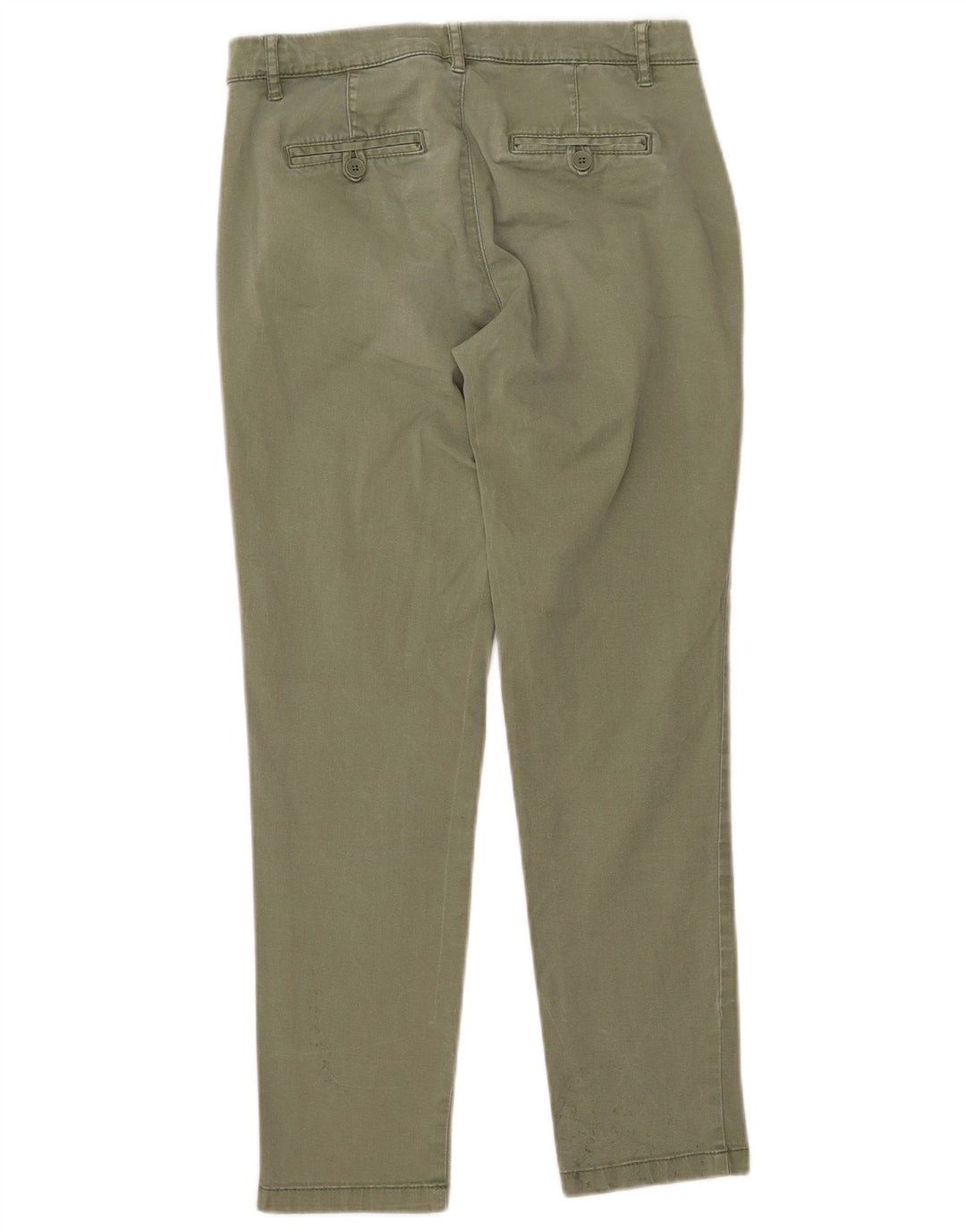 BENETTON Pantalon Chino Slim Fille 13-14 ans W26 L26 Kaki
