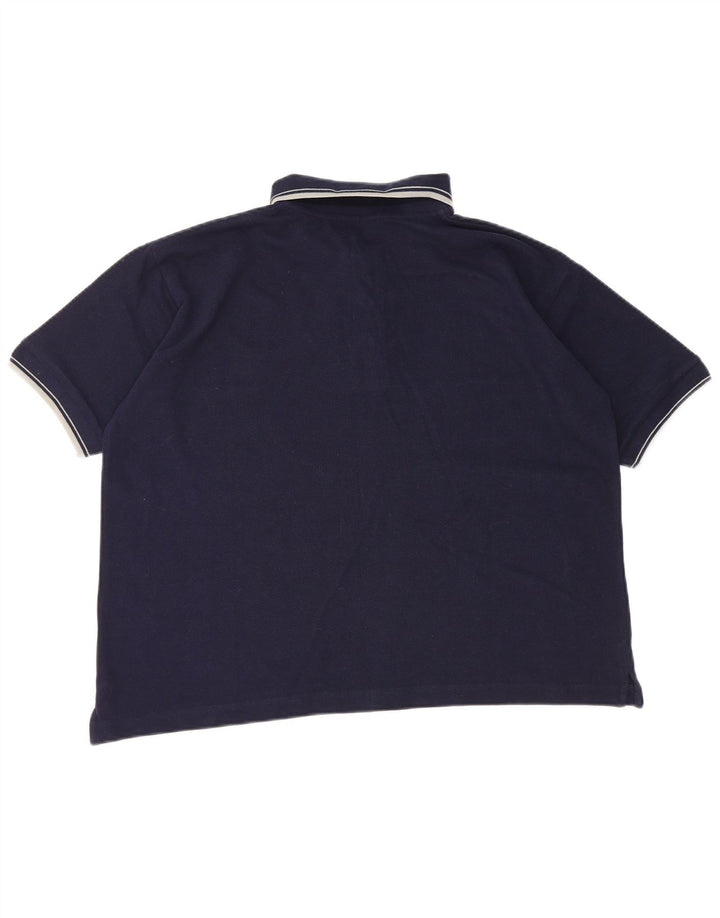 Kappa Polo Homme Petit Bleu Marine Coton