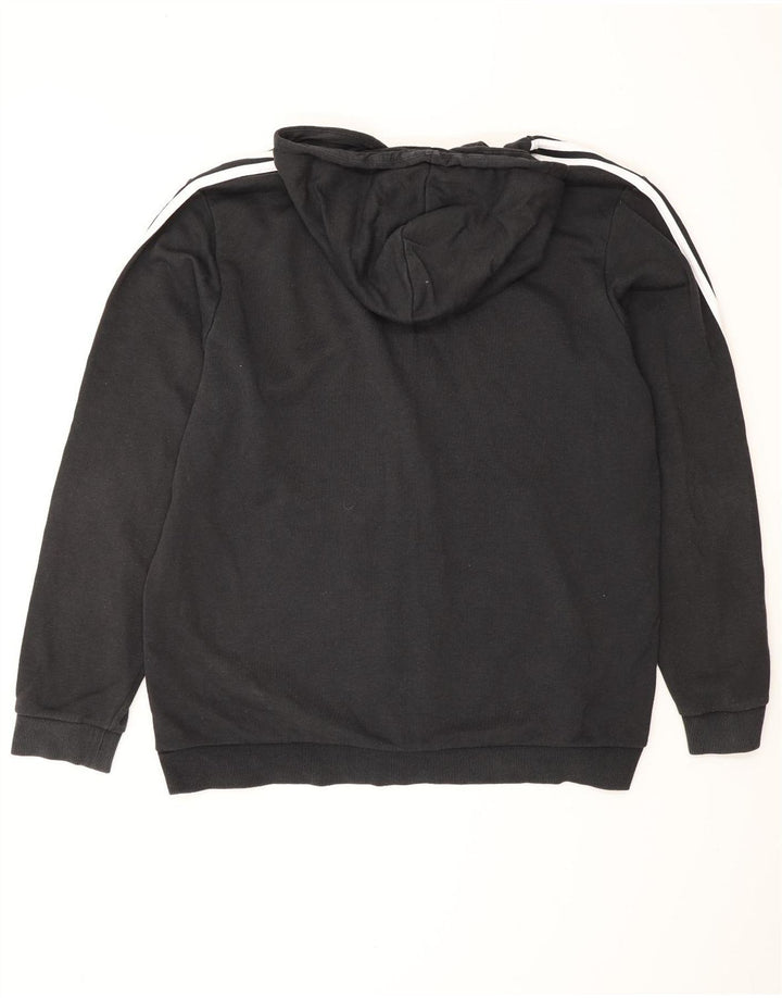 ADIDAS Pull à capuche zippé pour homme XL en coton noir