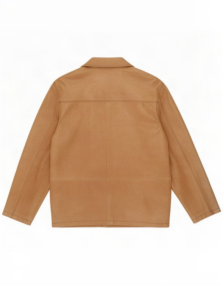 David Moore Veste en cuir pour homme UK 42 XL Marron Classique