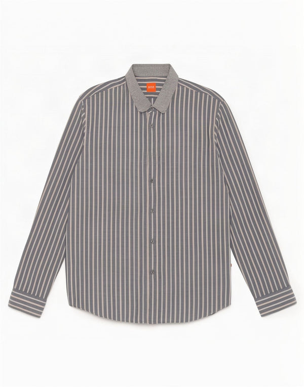 Hugo Boss Chemise XL en coton rayé gris pour homme