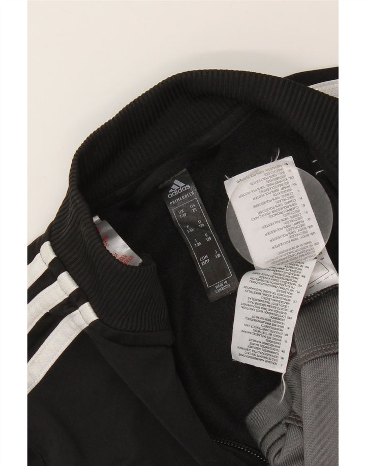 Adidas Veste de survêtement pour garçon 7-8 ans Noir Colourblock Polyester
