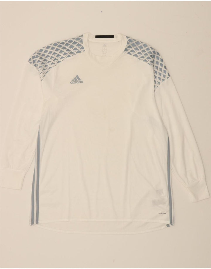 ADIDAS Homme Adizero Graphic Top Manches Longues XL Blanc Polyester
