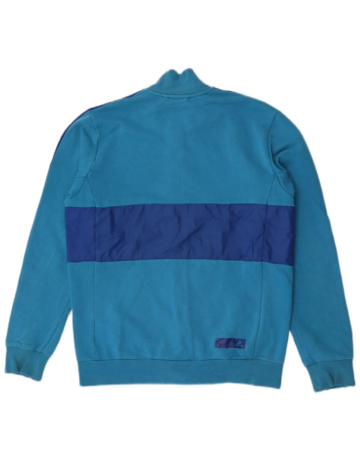 Adidas Veste de survêtement graphique pour homme en coton color block bleu moyen