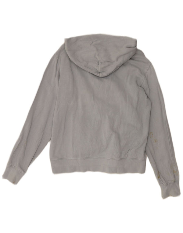 Asics Pull à capuche zippé pour femme UK 16 Large Gris Coton