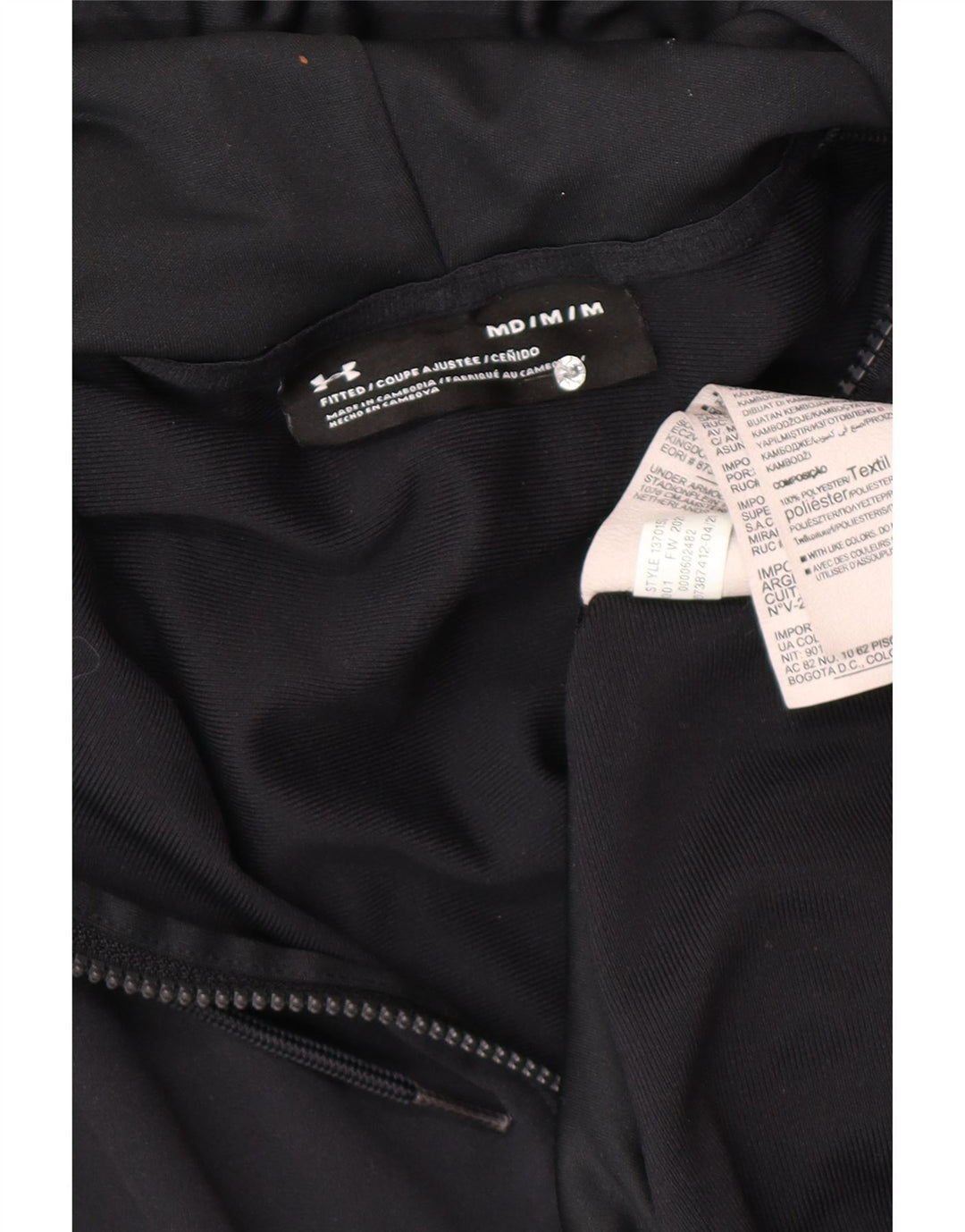 Under Armour Sweat à Capuche Fitted Zip Homme Noir Moyen Colourblock