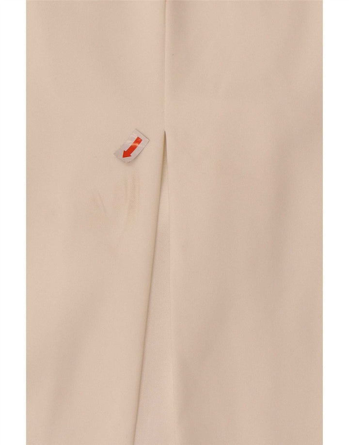 Zara Femme Robe Bustier UK 8 Petit Polyester Blanc