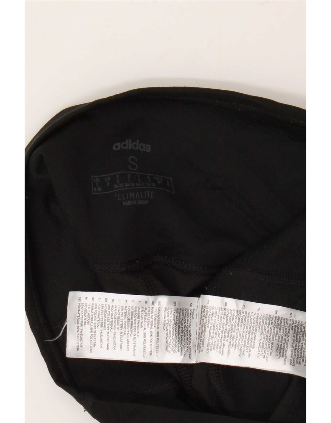 Adidas Climalite Leggings UK 8/10 Petit Noir Polyester