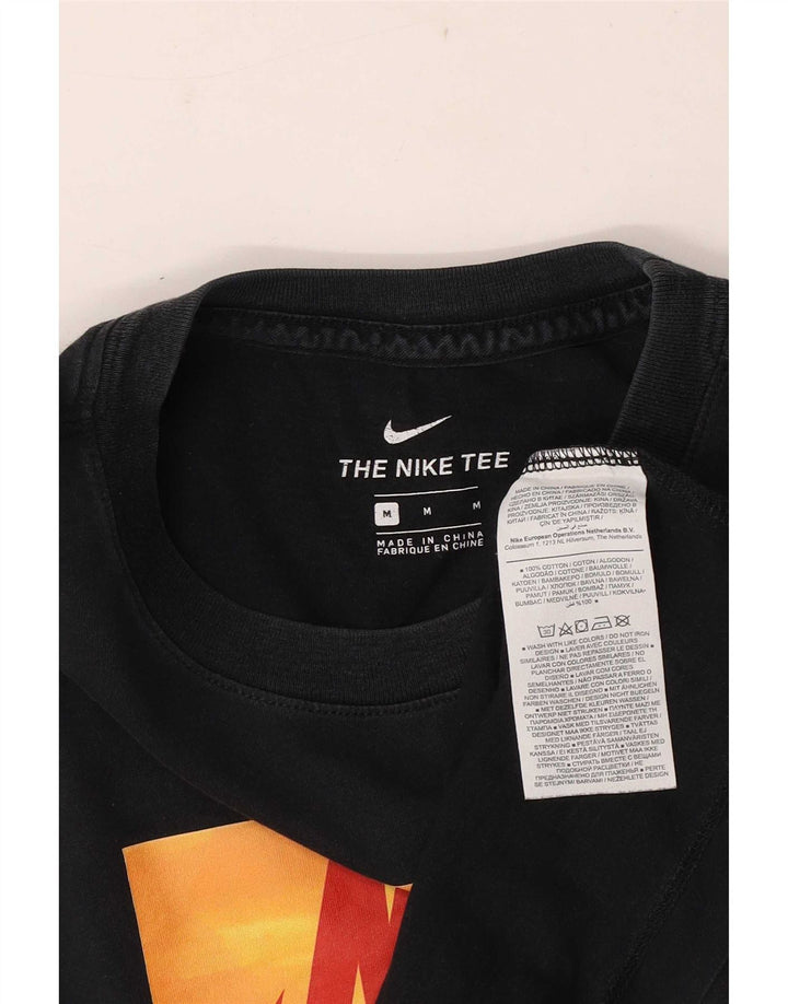 Nike T-shirt graphique pour homme en coton noir moyen