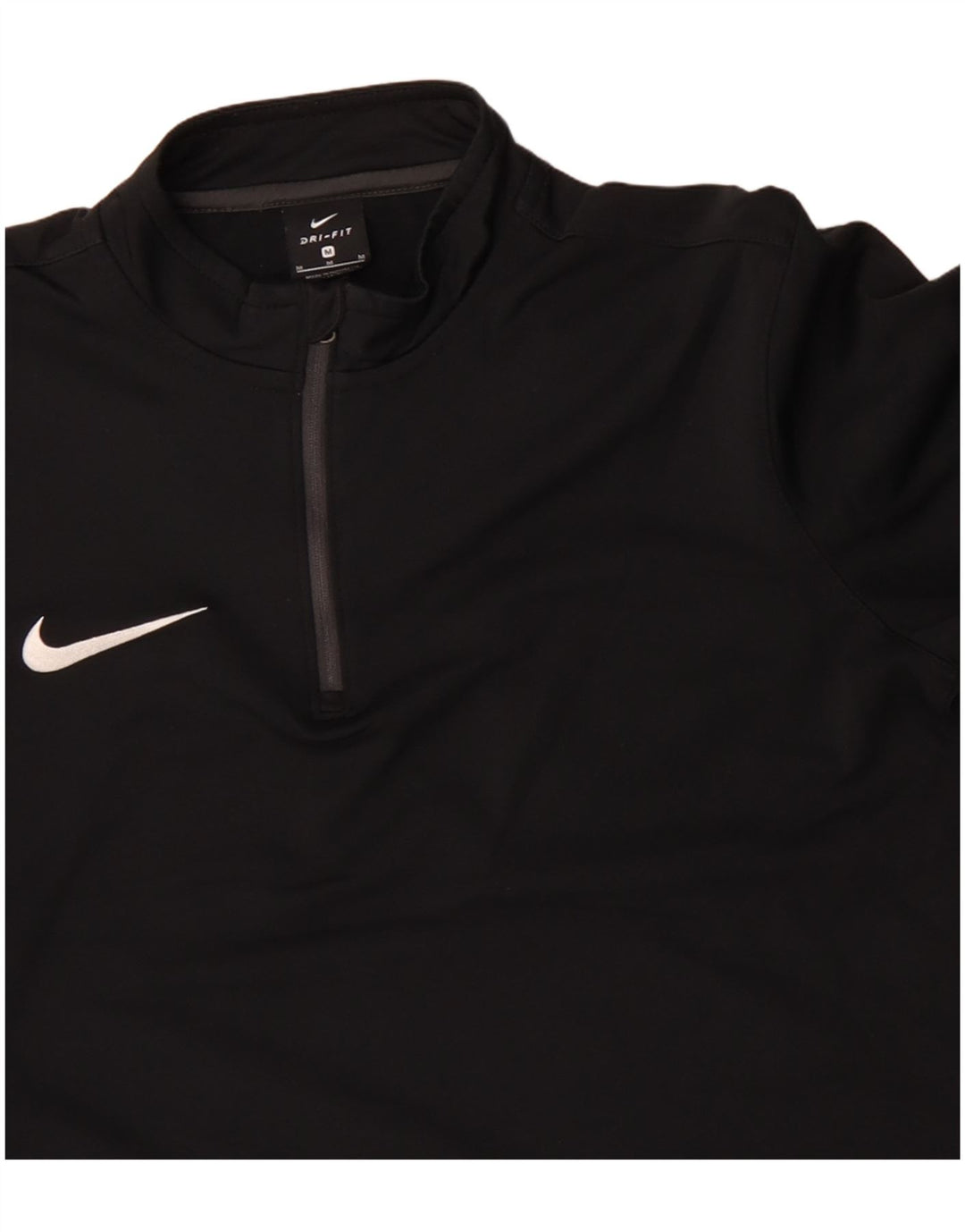 NIKE Haut de survêtement Dri Fit à col zippé pour homme Noir moyen Polyester