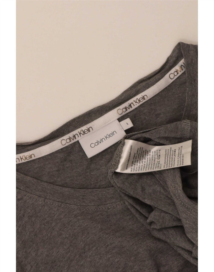 Calvin Klein T-Shirt Homme Haut Large Gris Coton