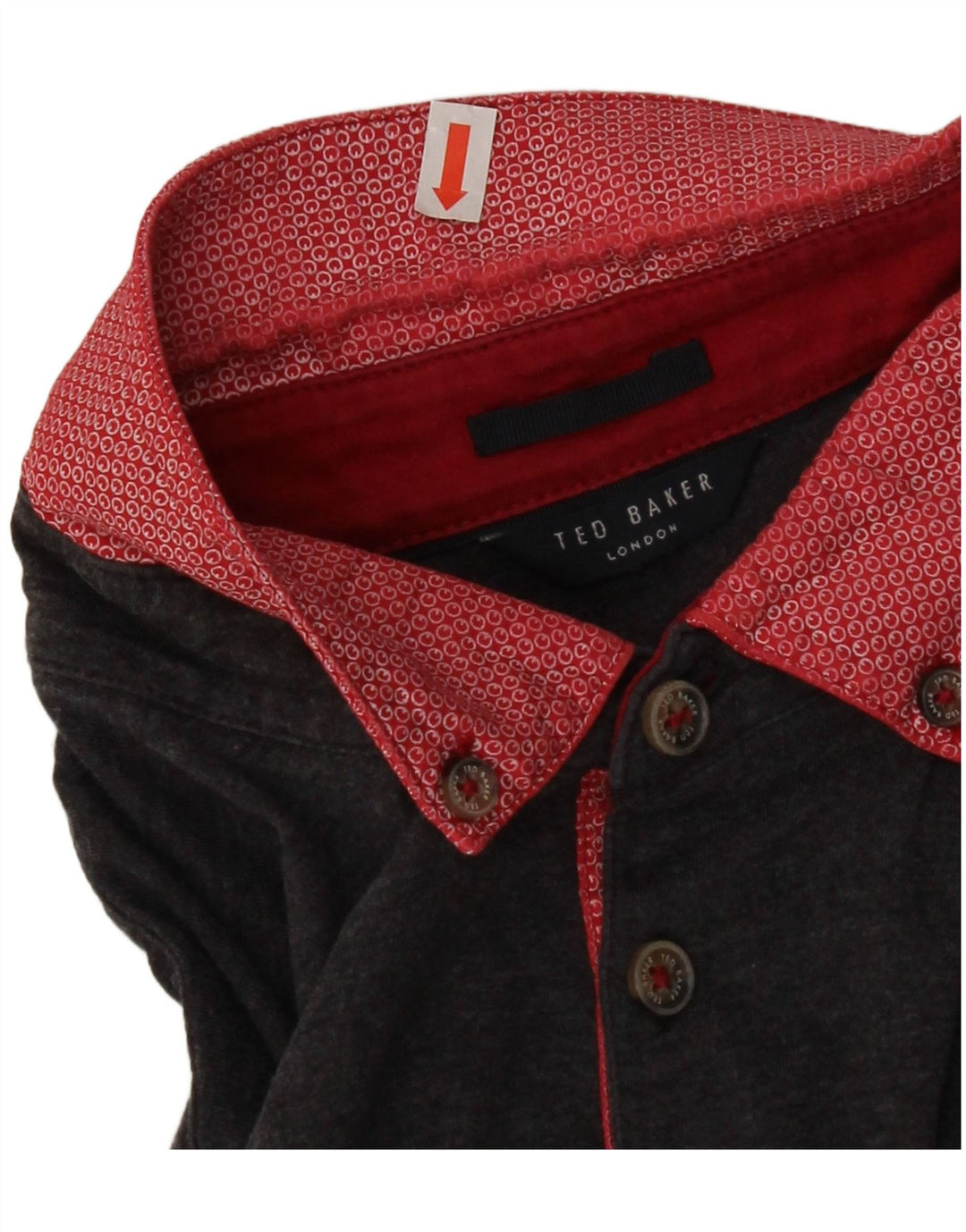 Ted Baker Polo Homme XS Gris Colorblock Coton