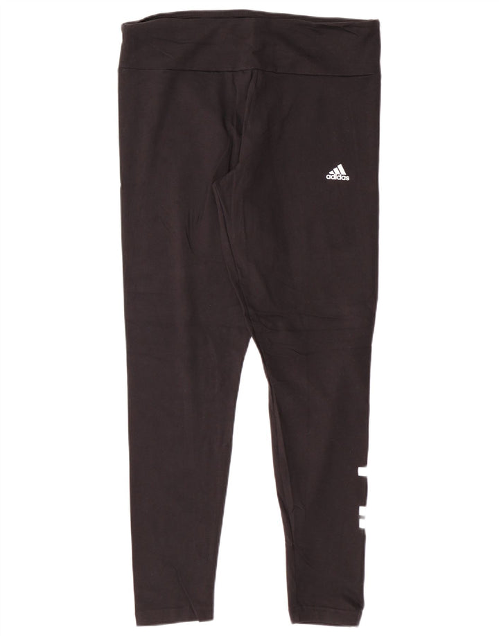 ADIDAS Leggings graphiques pour femmes UK 16/18 Large Noir