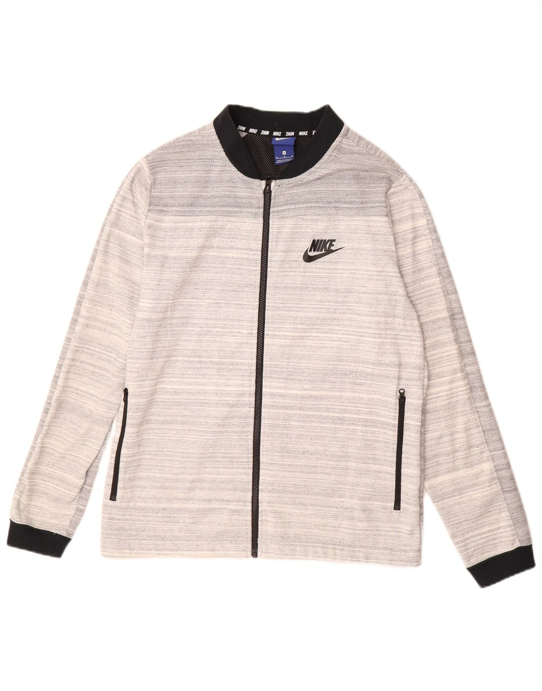 NIKE Veste de survêtement pour homme en coton rayé gris moyen