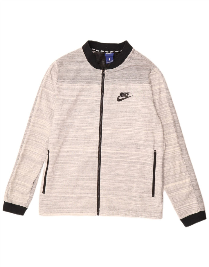 NIKE Veste de survêtement pour homme en coton rayé gris moyen