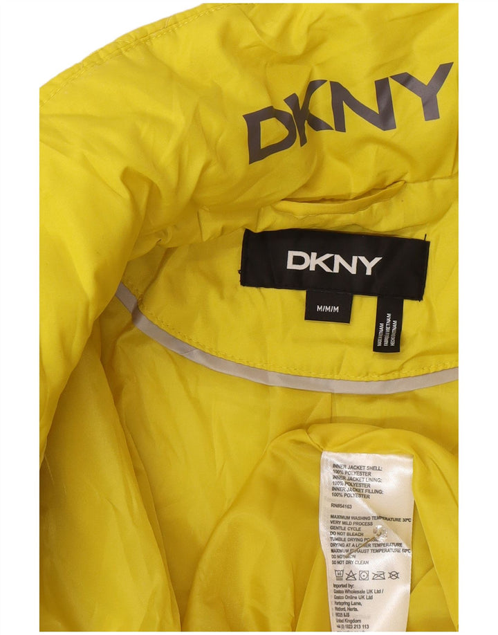 Dkny Veste matelassée pour femme UK 12 Medium Jaune Polyester Moderne