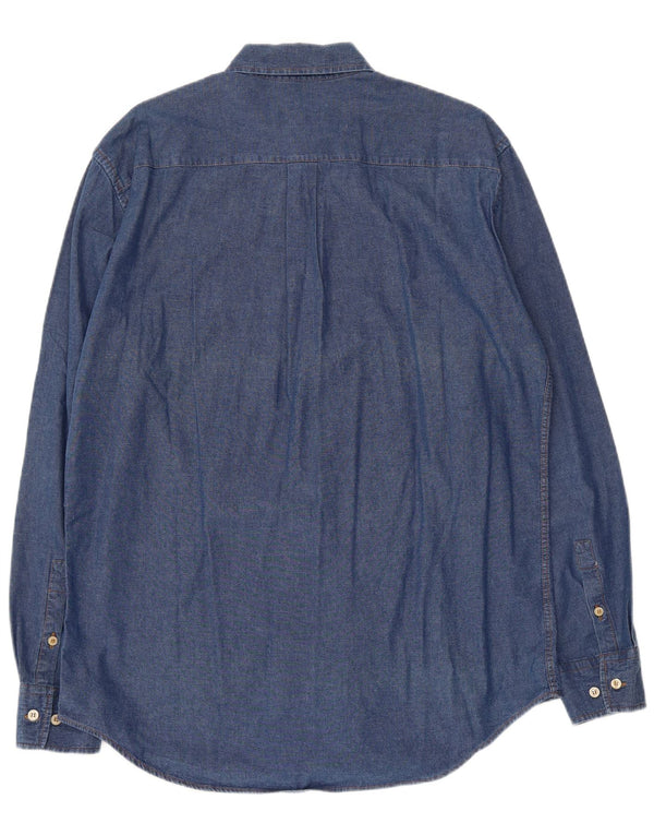 Valentino Mens Shirt Large Blue Cotton