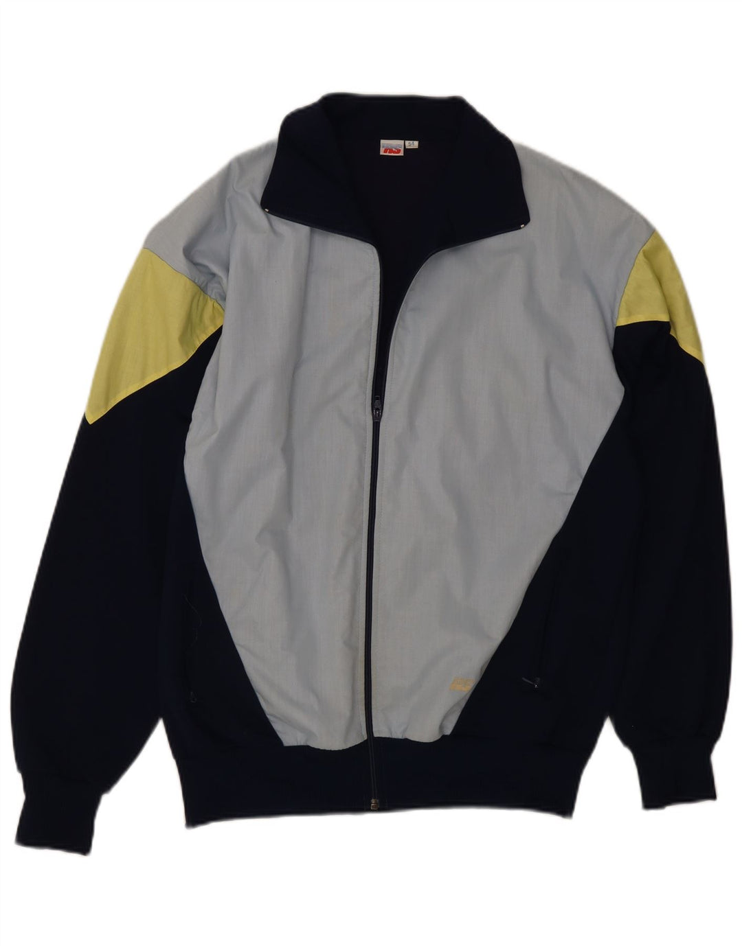 vintage Mens Survêtement Top Veste IT 54 XL Bleu Marine Colourblock