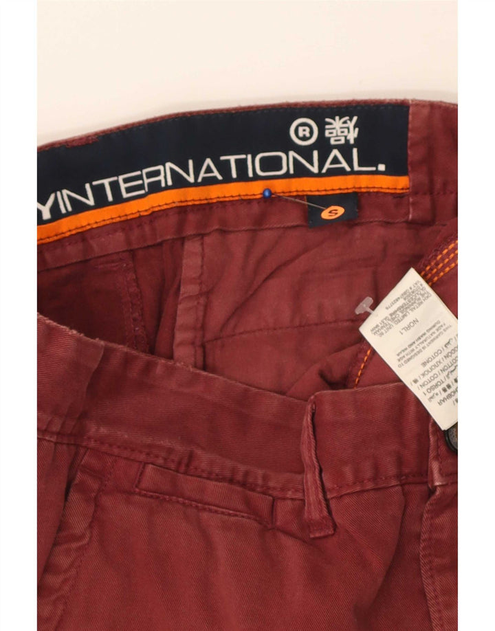 Superdry Short Chino Homme Petit W32 Marron Coton