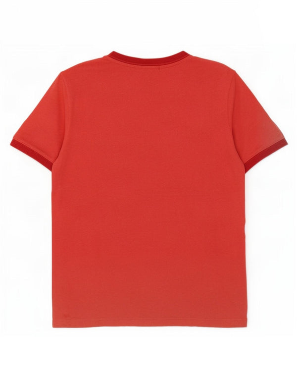 Superdry T-Shirt Femme Top UK 10 Petit Rouge Coton