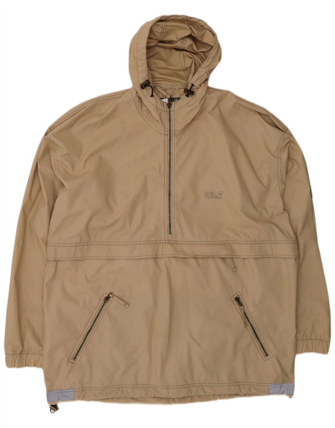 Jack Wolfskin Veste Anorak à capuche pour homme UK 44 2XL Beige Polyester