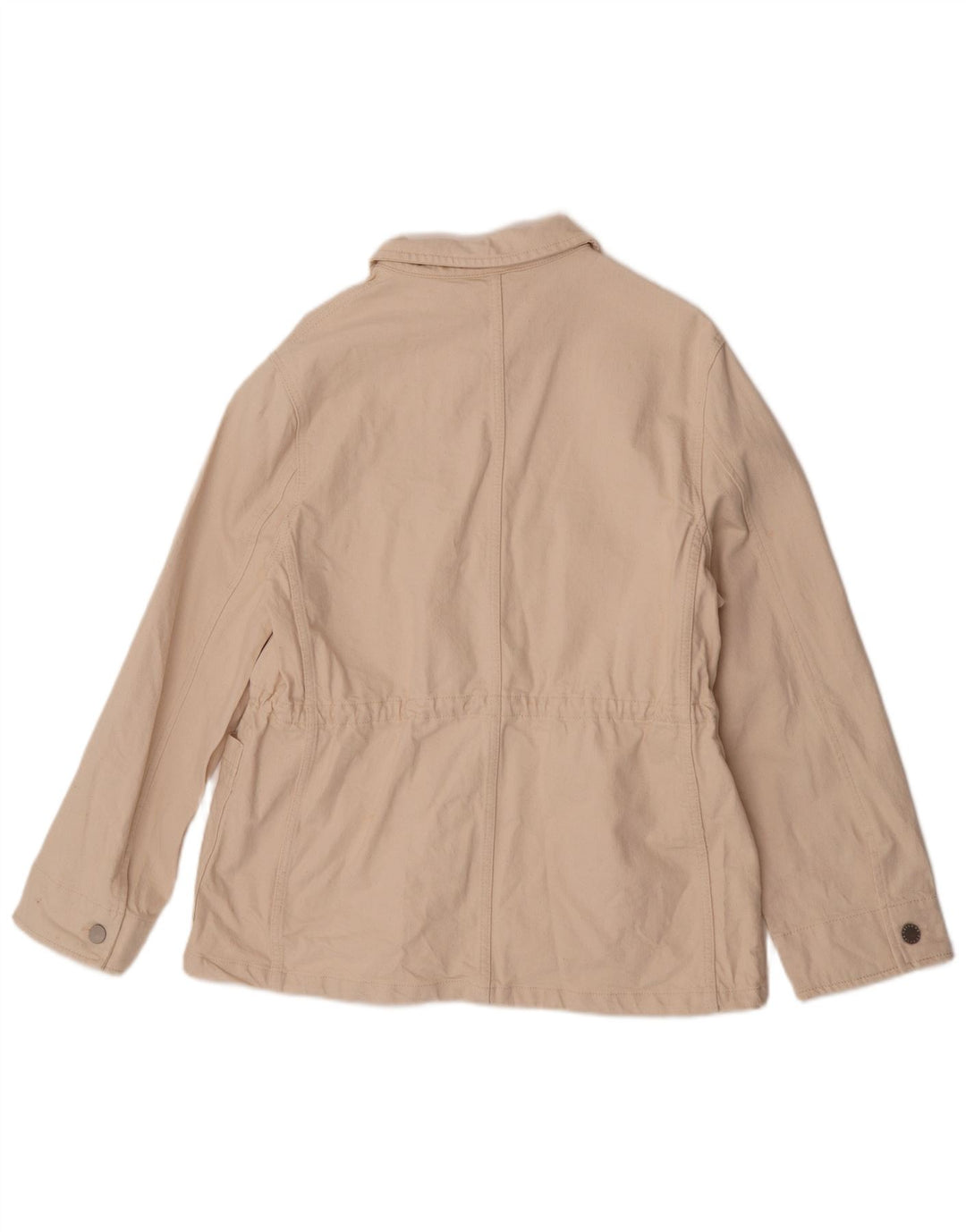 Reiss Veste utilitaire en jean pour femme UK 14 Medium Off White Coton