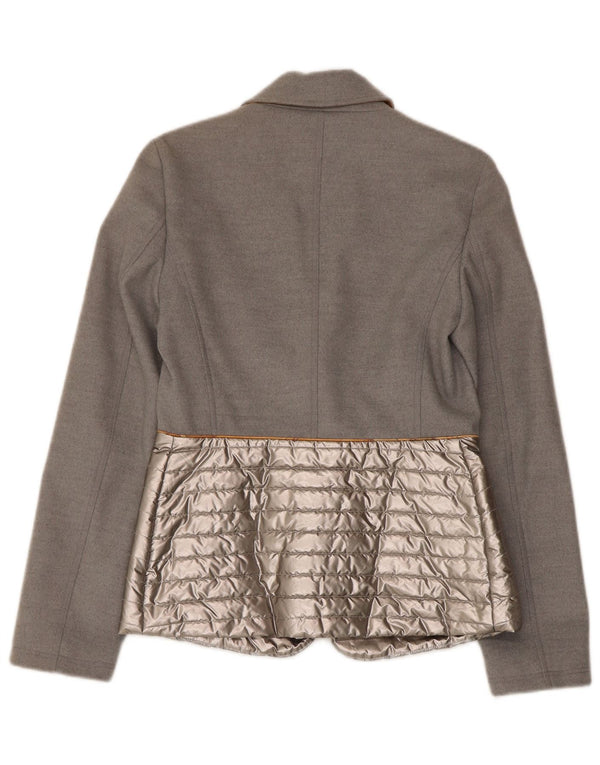 ALVIERO MARTINI Veste Blazer Rembourrée Femme IT 38 XS Gris Colorblock