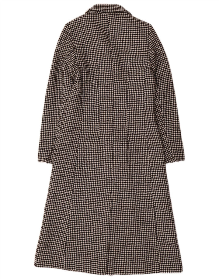 Marks & Spencer Manteau croisé pour femme UK 8 Petit pied-de-poule noir