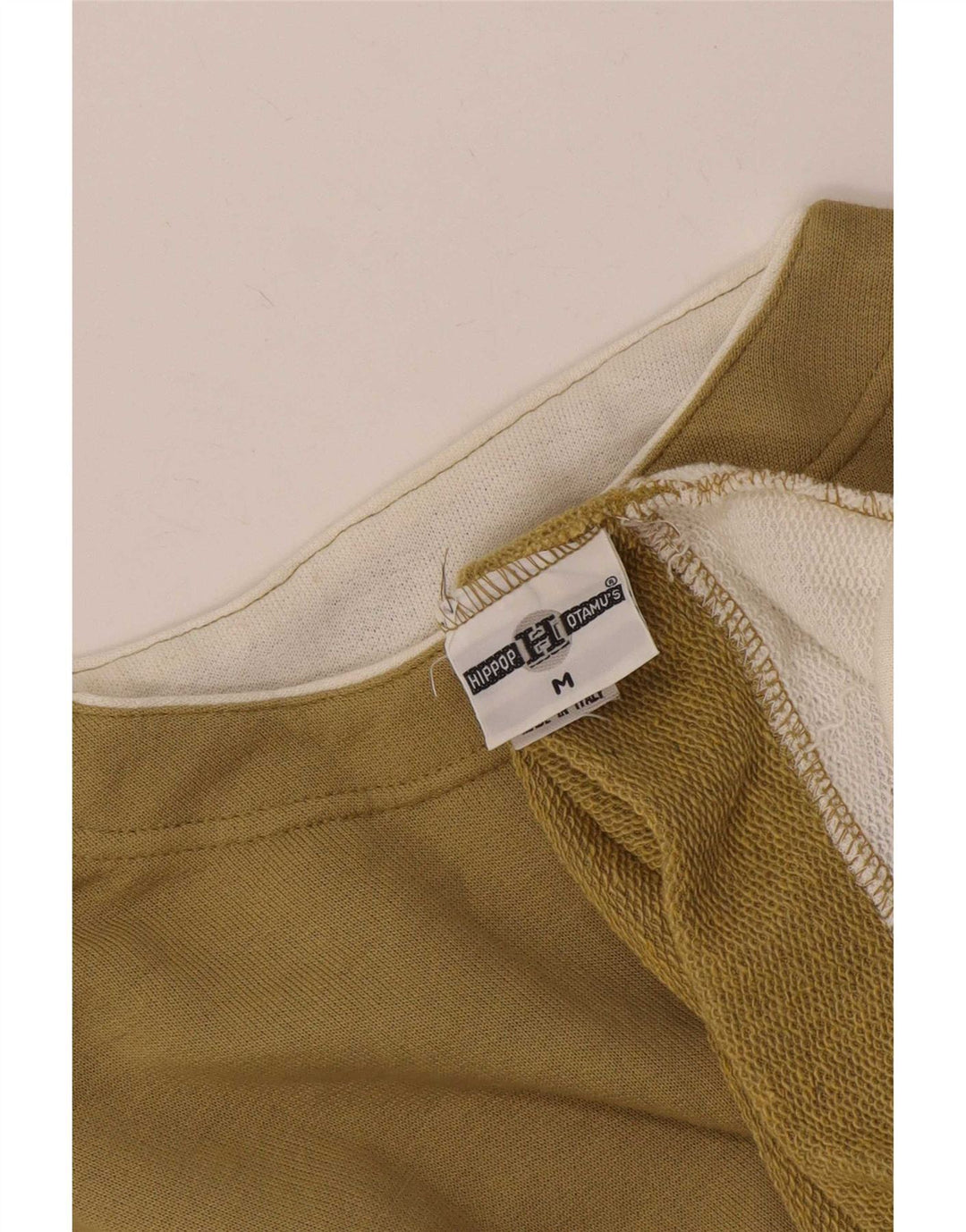 vintage Femme Cardigan surdimensionné Pull UK 14 Medium Khaki Colourblock