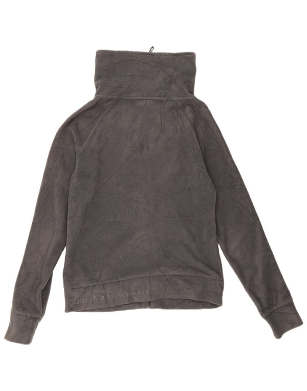 Calvin Klein Veste polaire pour femme UK 10 Small Gris Polyester