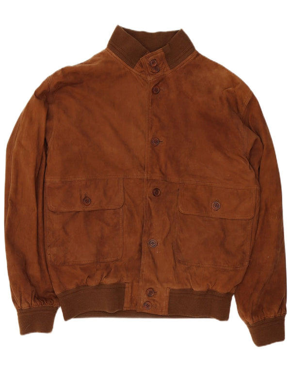 Living World Veste Bomber en Daim pour Homme UK 42 XL Cuir Marron