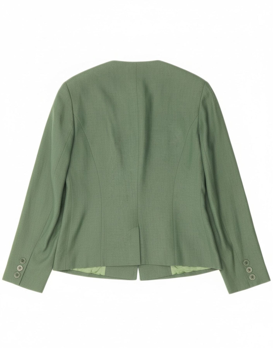 Gerry Weber Veste Blazer 1 Bouton Femme EU 38 Lin Vert Moyen