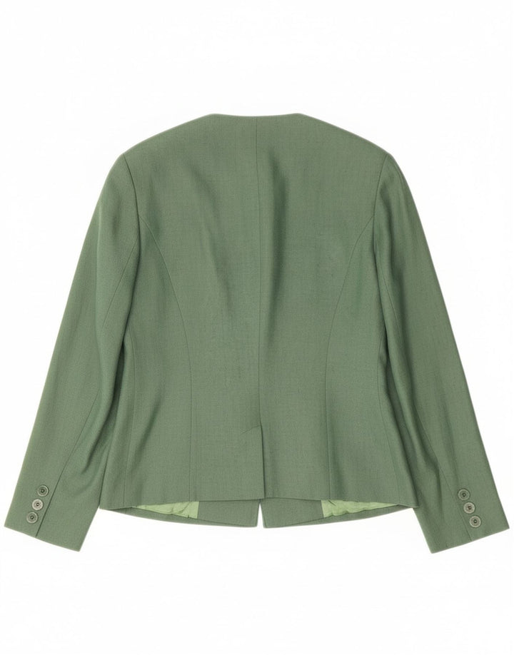 Gerry Weber Veste Blazer 1 Bouton Femme EU 38 Lin Vert Moyen